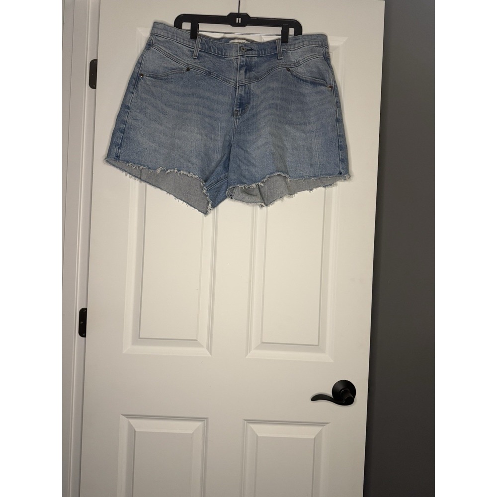 Abercrombie And Fitch Curve Love The Dad Denim Jean Shorts High Rise 18 Nwt